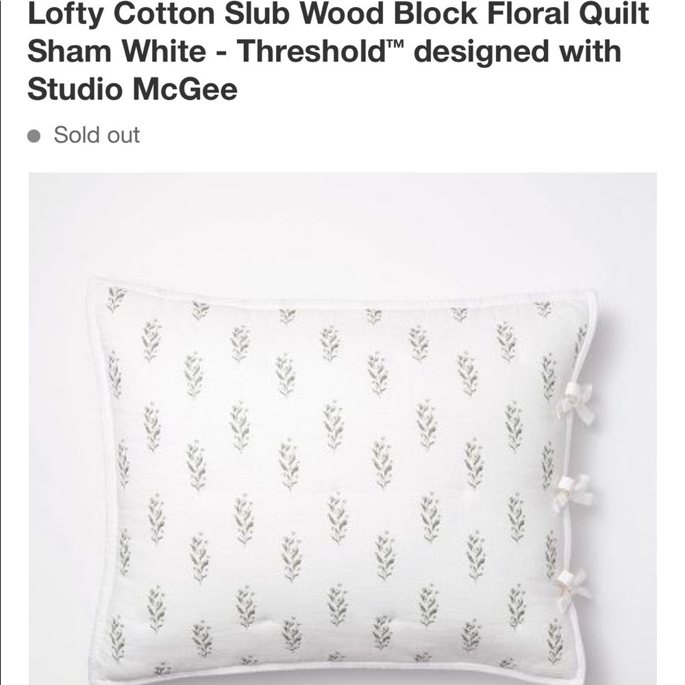 ***ISO Threshold Studio McGee Floral King Shams (2)